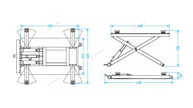 Подъемник ножничный мобильный, 3 т, 380 В NORDBERG N630-3G_380 #2