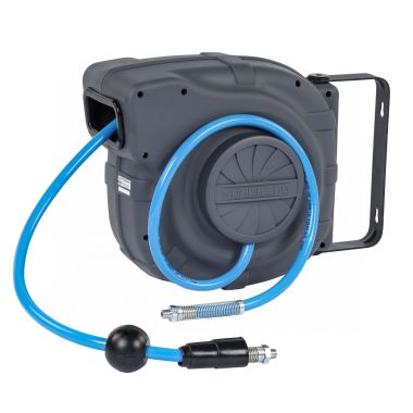 Шланг воздушный на катушке, ПВХ, Ø 10x16 мм 14+1 м, серый корпус 2115-10G