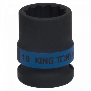 Головка торцевая ударная двенадцатигранная 1/2, 19 мм KING TONY 453019M