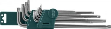 H08S110S Набор ключей торцевых TORX® удлиненных с центрированным штифтом Т9-50, 10 предметов #1