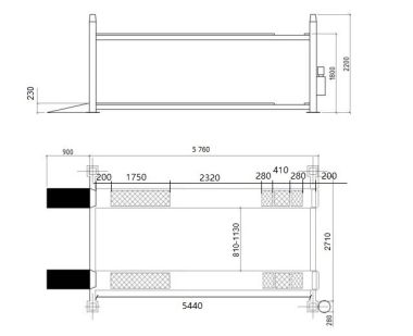 Четырехстоечный электрогидравлический подъемник, TS5.5D-4L #3