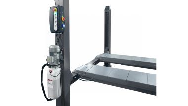 Подъемник четырехстоечный 5 т, без траверсы, для сход-развала, электростопоры 4450J_EG #11