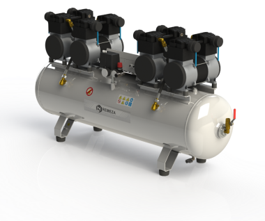 Компрессор безмасляный малошумный с насосами TWIN Cylinder серии «OLD» с прямым приводом (380) СБ 4-150.OLD20×4