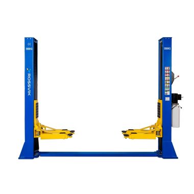 Автоподъемник двухстоечный ROSSVIK V2-5.5 г/п 5,5т, 380В, с нижней синхронизацией. Синий