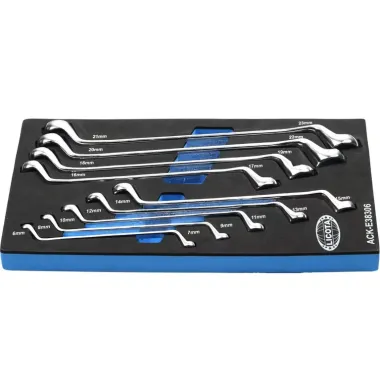 Набор ключей накидных изогнутых 9 предметов 6-23 мм Licota ACK-E38306