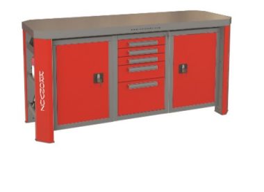 ГЕФЕСТ-ВС-151 улучшенный верстак слесарный красный + серый