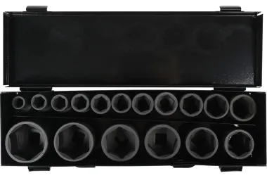 Набор головок ударных 1/2"DR, 38 мм, 17 предметов, 10-36 мм, металлический кейс Airline ATAS061 #2