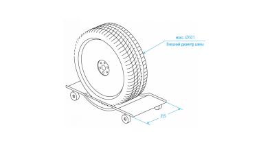 Тележка под колесо для перемещения авто (комплект 2 шт.) N3S #2