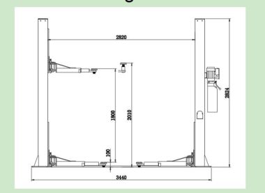 FLYING T-4A  Подъемник 2-стоечный (220 V/380 V) Г/п - 4 т #3