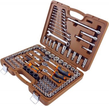 Специальный набор инструмента, торцевые головки 1/4", 3/8", 1/2"DR, 4-32 мм и SAE 5/32"--1-1/4", ударные торцевые головки 1/2"DR, 17-23 мм, 120 предметов Ombra #2