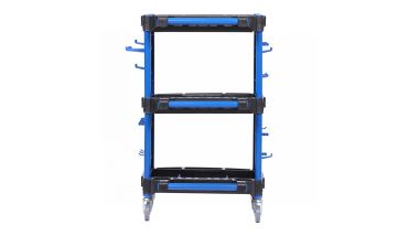 Тележка инструментальная, 3 пластиковые полки, синяя T32B #4