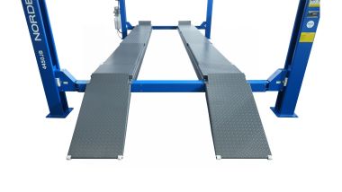 Подъемник четырехстоечный 5 т, c ручной траверсой 3 т N433, для сход-развала, электростопоры 4450J_EB(M) #5