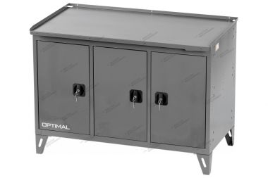 Верстак слесарный трехтумбовый, 3 синие створки NW303 7012/5005
