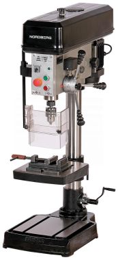 Станок сверлильный профессиональный (1100 Вт, 25 мм, 5 скоростей, нарезание резьбы, тиски) ND2554P