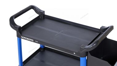 Тележка инструментальная, 3 пластиковые полки, синяя T31B #4