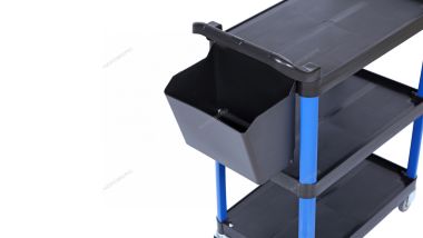 Тележка инструментальная, 3 пластиковые полки, синяя T31B #5