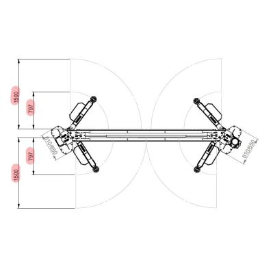 Подъемник двухстоечный электрогидравлический 4,5т, BRIGHT, BETA 45GT #2
