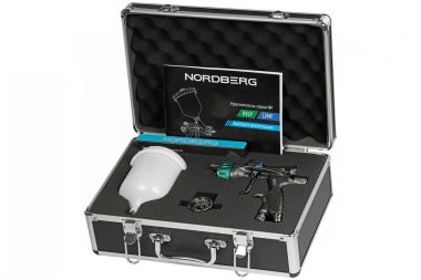 Краскопульт HVLP с верхним бачком, сопло 1,3 мм, алюминиевый кейс NP7015 #2