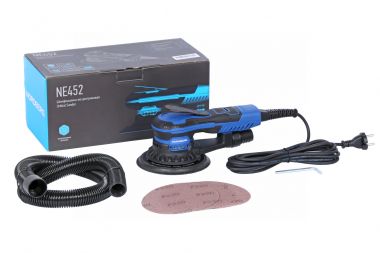 Шлифмашина эксцентриковая 2,5 мм, диск 150 мм, 4000-10000 об/мин, 350 Вт NE452