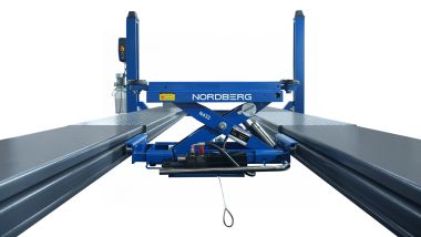 Подъемник четырехстоечный 5 т, c ручной траверсой 3 т N433, для сход-развала, электростопоры 4450J_EB(M) #9