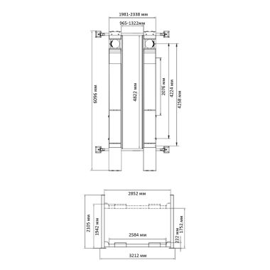 A455AH (PEAK KHL-5500A) Подъемник четырехстоечный, 5.5 тонн, под 3D сход-развал (Серый) #2