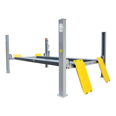 Подъемник автомобильный четырехстоечный ATIS A445 (PEAK410), 4,5 т. для слесарных работ (Серый)
