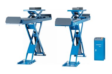 Подъемник ножничный для сход-развала 4,5 т, 380 В, 2 уровня, аварийное опускание, синий N635-4,5B_380_H #3