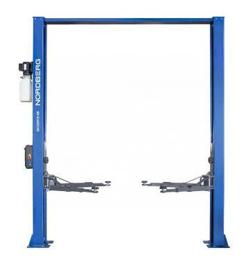 Подъемник двухстоечный 4 т, верхняя синхронизация, с электростопорами, H=4 м, 380 В, синий N4120H1E-4B_3+2_380