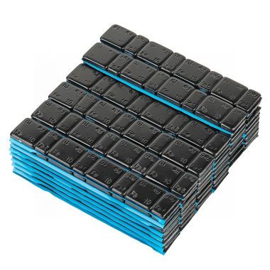 Грузики самоклеящиеся (4х5+4х10 г) Fe закругленные L=14 см, черные, 50 лент W510FR3B