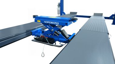 Подъемник четырехстоечный 5 т, c ручной траверсой 3 т N433, для сход-развала, электростопоры 4450J_EB(M) #10