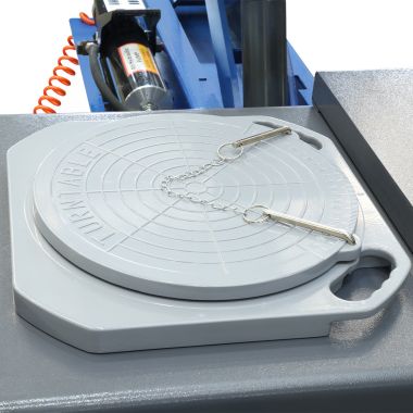 Подъемник четырехстоечный 5.5 т, с пневмогидравлической траверсой 2.7 т, для сход-развала, 380 В, синий 4455JAB #8