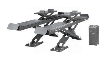 Подъемник ножничный для сход-развала 4,5 т, 380 В, 2 уровня, аварийное опускание, серый N635-4,5G_380_H