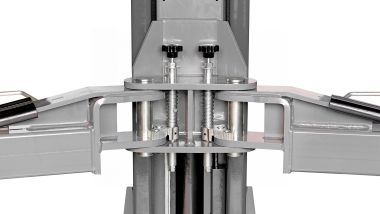 Подъемник двухстоечный 4 т, верхняя синхронизация, снятие со стопоров с одной колонны, 380 В, серый N4122HM-4G #3