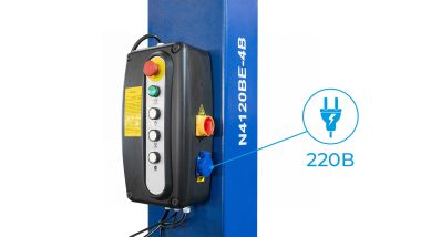 Подъемник двухстоечный 4 т, с электростопорами, 380 В, синий N4120BE-4B_3+2_380 #2