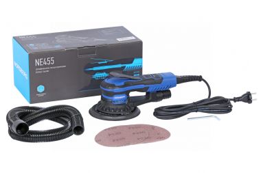 Шлифмашина эксцентриковая 5 мм, диск 150 мм, 4000-10000 об/мин, 350 Вт NE455