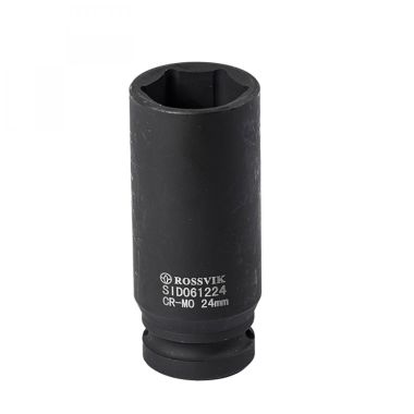  Головка торцевая ударная, глубокая ROSSVIK, 1/2", 24мм
