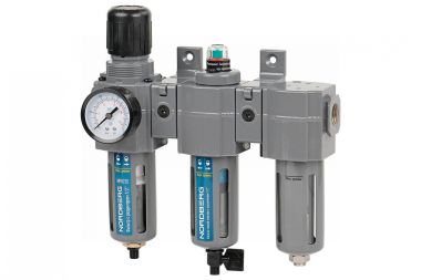 Фильтр воздушный с редуктором, 5 мкм + фильтр тонкой очистки, 0,01 мкм + осушитель 1/2" NP8235