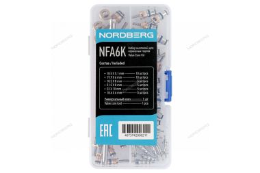 Набор ниппелей (золотников) для сервисных портов + унив. сервисный ключ NFA6K #3
