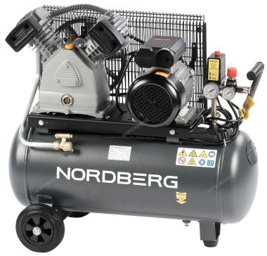 Поршневой компрессор с ременной передачей 220В, ресив. 50л, 420л/мин NORDBERG NCP50/420A #2