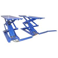 Подъемник ножничный короткий г/п 3000 кг. напольный KraftWell арт. KRW3FS_blue