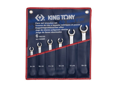 Набор разрезных ключей, 8-22 мм., 6 предметов KING TONY 1306MR #1