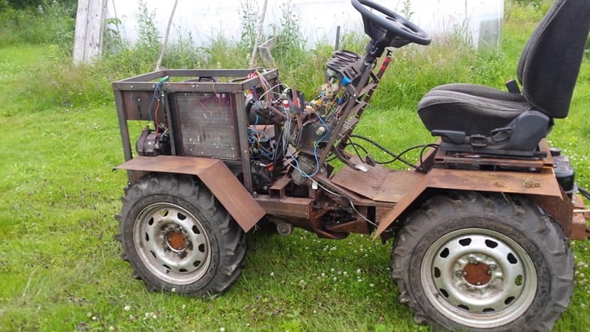 Мини-трактор с двигателем от мотоцикла Урал| Пошаговые фото сборки