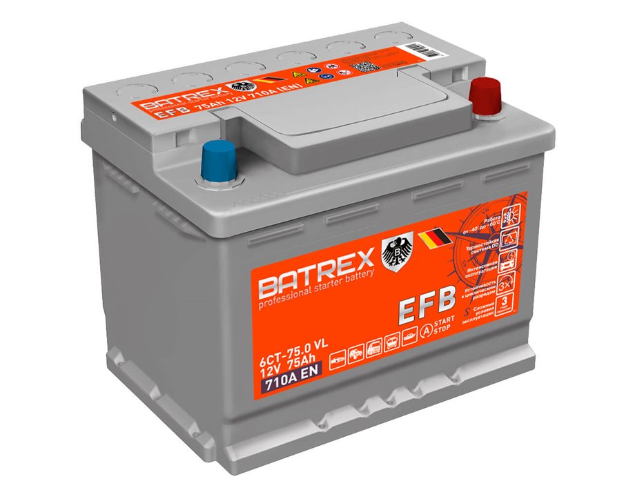 EFB аккумуляторы для автомобилей